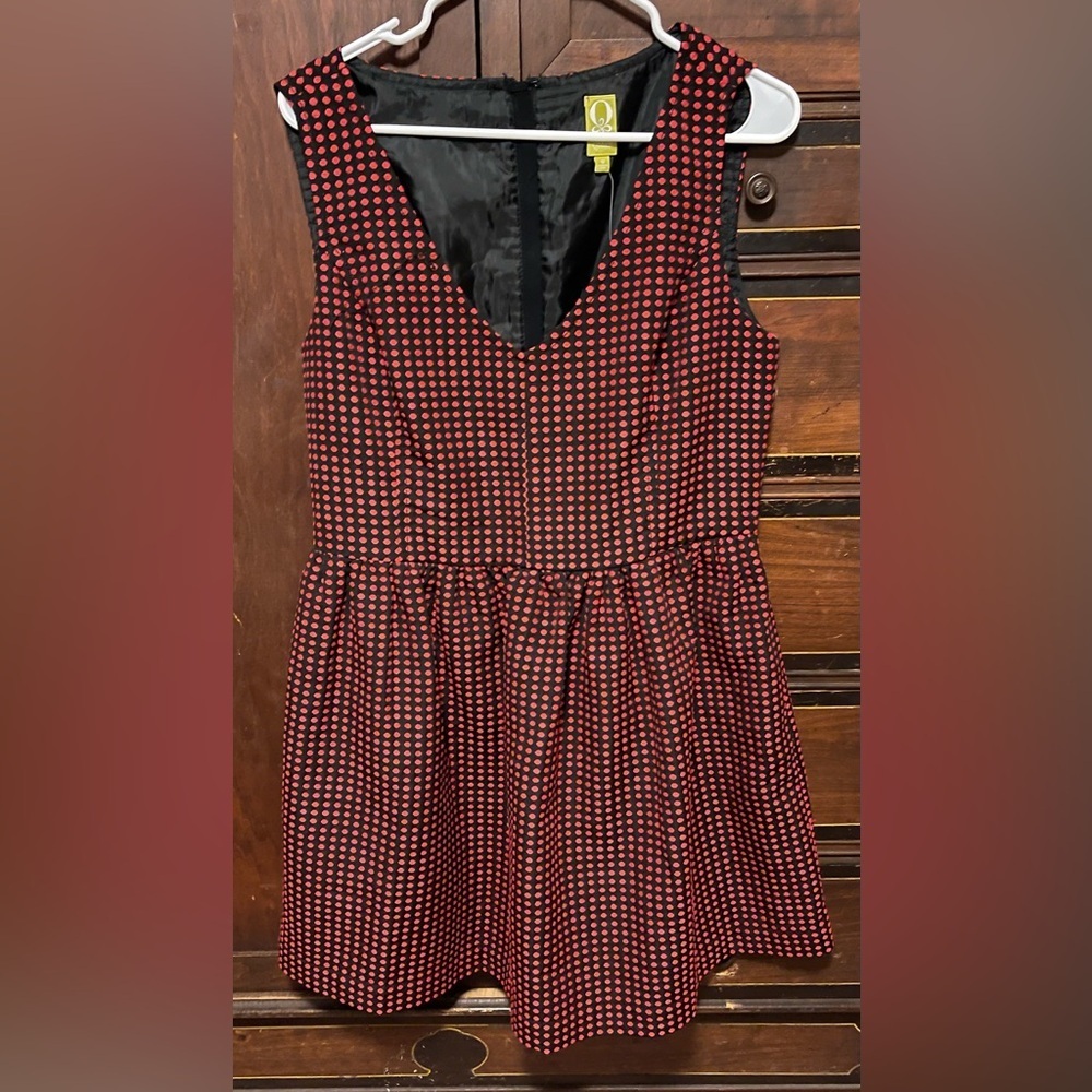 QMack Black and Red Polka Dot Dress Size 12